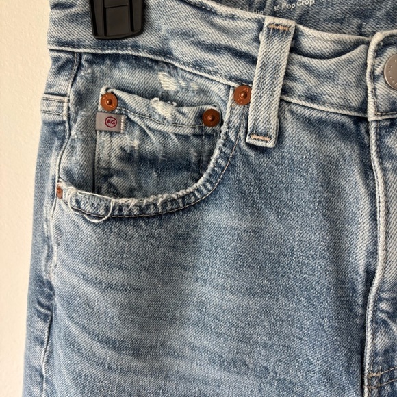 AG Adriano Goldschmied Kinsley High Rise Pop Crop Jeans Aged Denim 23 Years - Picture 12 of 16